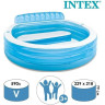 Бассейн надувной INTEX «Семейный» 57190 с подголовником, 229×218×79 см, от 3 лет
