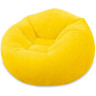 Надувное кресло INTEX 68569, флок, 107×104×69 см, жёлтый