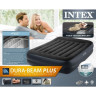 Надувная кровать INTEX Pillow Rest Raised Bed 64124, 152×203×42 см, с подголовником и встроенным насосом 220V