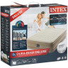 Надувная кровать INTEX Ultra Plush 64428, 152×203×46 см, встроенный насос 220V